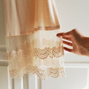 Scalloped Lace Camisole Tank Top Extender Cream S